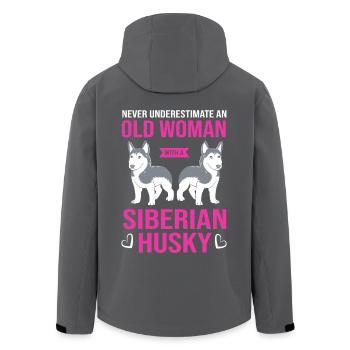 Husky - Recycelte Männer Softshell-Jacke von Stanley/Stella - Anthrazit - Hinten - AI Model Male 185 light (185cm)