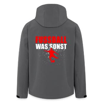 Fussball was sonst - Recycelte Männer Softshell-Jacke von Stanley/Stella - Anthrazit - Hinten - AI Model Male 185 light (185cm)