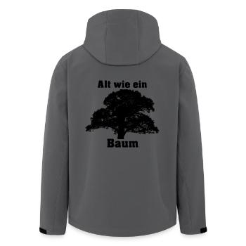 Alt wie ein Baum - Recycelte Männer Softshell-Jacke von Stanley/Stella - Anthrazit - Hinten - AI Model Male 185 light (185cm)