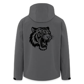 Der brüllende Tiger - Recycelte Männer Softshell-Jacke von Stanley/Stella - Anthrazit - Hinten - AI Model Male 185 light (185cm)