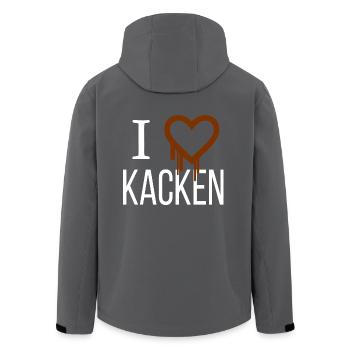 I love kacken - Recycelte Männer Softshell-Jacke von Stanley/Stella - Anthrazit - Hinten - AI Model Male 185 light (185cm)