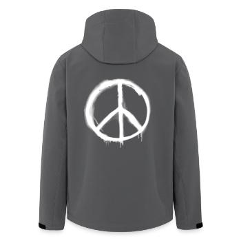 Peacezeichen Graffiti - Recycelte Männer Softshell-Jacke von Stanley/Stella - Anthrazit - Hinten - AI Model Male 185 light (185cm)