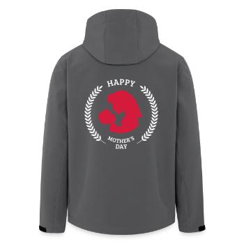 Herzlichen Glückwunsch zum Muttertag - Recycelte Männer Softshell-Jacke von Stanley/Stella - Anthrazit - Hinten - AI Model Male 185 light (185cm)