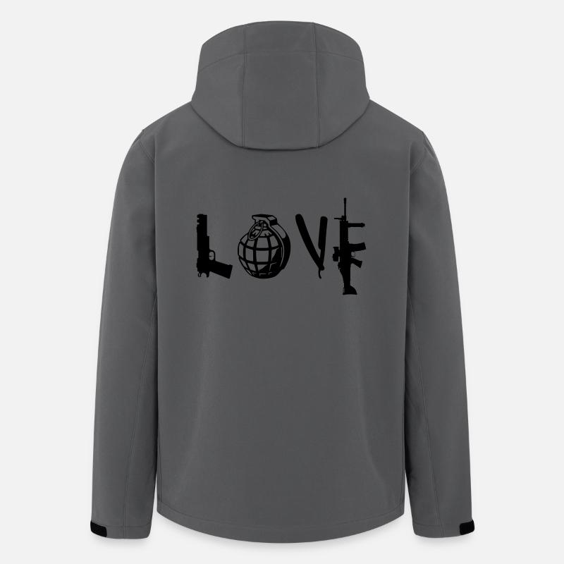 LOVE - Men’s Recycled Softshell Jacket by Stanley/Stella - anthracite