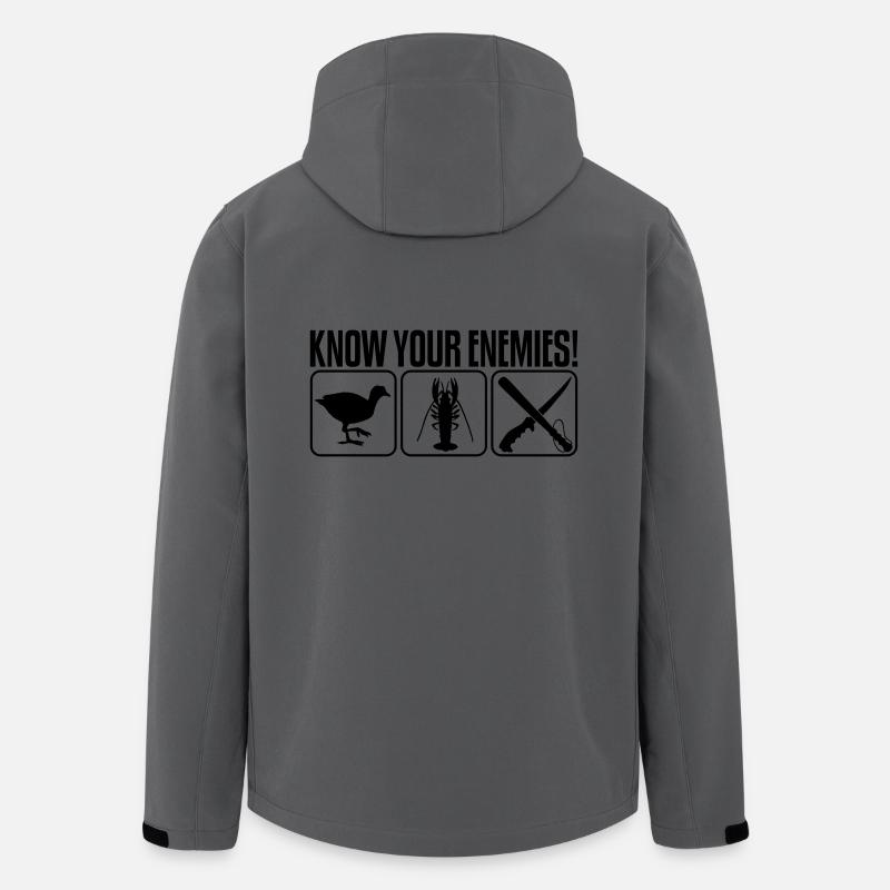 CONNAISSEZ VOS ENNEMIS - Veste softshell homme en polyester recyclé Stanley/Stella - charbon