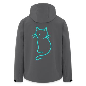 Katze Kätzchen Katzen Haustiere Hauskatze Miau - Recycelte Männer Softshell-Jacke von Stanley/Stella - Anthrazit - Hinten - AI Model Male 185 light (185cm)