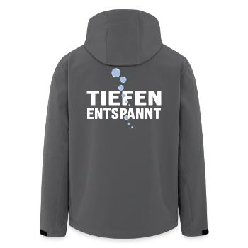 Taucher tauchen tiefenentspannt apnoe Tauchschule - Recycelte Männer Softshell-Jacke von Stanley/Stella - Anthrazit - Hinten - AI Model Male 185 light (185cm)