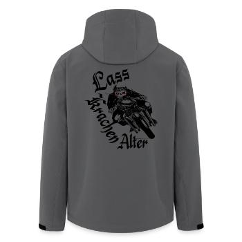Outlaw Biker - Recycelte Männer Softshell-Jacke von Stanley/Stella - Anthrazit - Hinten - AI Model Male 185 light (185cm)