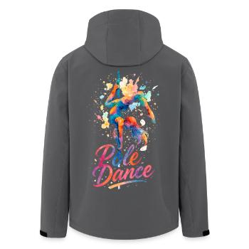 Pole Dance Pole Dancer Aquarelle Couleur Cadeau - Veste softshell homme en polyester recyclé Stanley/Stella - charbon - Dos - AI Model Male 185 light (185cm)