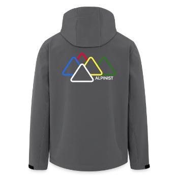 bergsteiger alpinist trade-climbing bergfex berge - Recycelte Männer Softshell-Jacke von Stanley/Stella - Anthrazit - Hinten - AI Model Male 185 light (185cm)