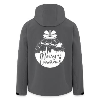 Weihnachten Schneeball Santa Sleigh Frohe Weihnachten Geschenk - Recycelte Männer Softshell-Jacke von Stanley/Stella - Anthrazit - Hinten - AI Model Male 185 light (185cm)