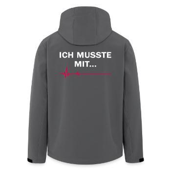Trend Urlaub "ein muss" cooles null Bock Geschenk - Recycelte Männer Softshell-Jacke von Stanley/Stella - Anthrazit - Hinten - AI Model Male 185 light (185cm)