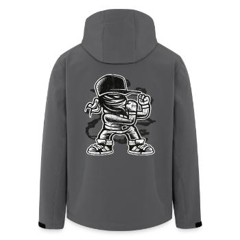 KÄMPFER - Kampf Boxer Comic Cartoon Geschenk Motiv - Recycelte Männer Softshell-Jacke von Stanley/Stella - Anthrazit - Hinten - AI Model Male 185 light (185cm)