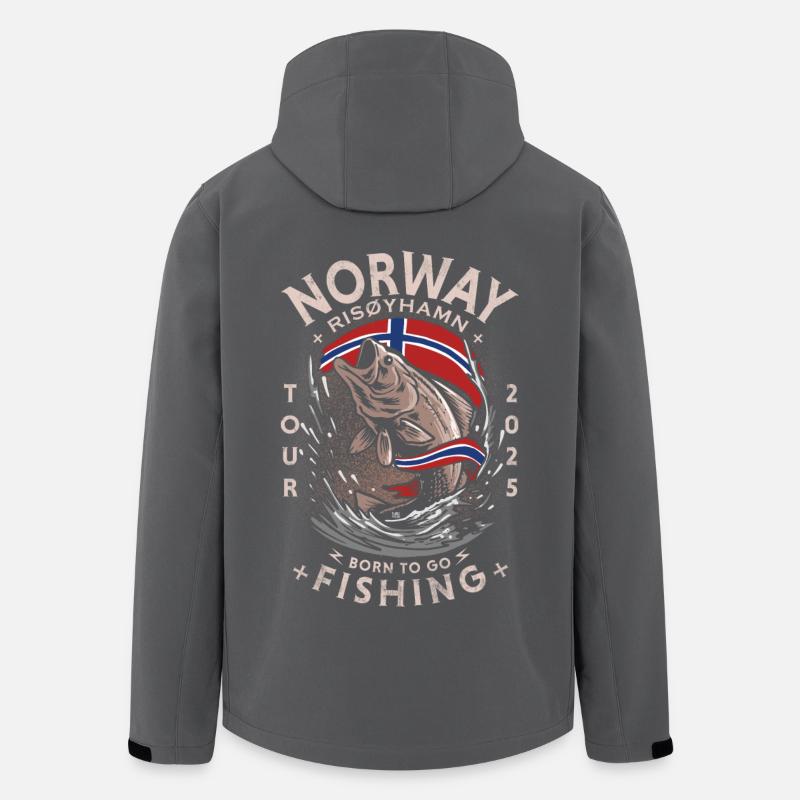 NORWAY FISHING - RISØYHAMN - 2025 - Recycelte Männer Softshell-Jacke von Stanley/Stella - Anthrazit