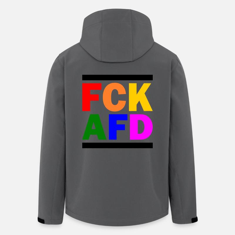 Fck afd - Recycelte Männer Softshell-Jacke von Stanley/Stella - Anthrazit