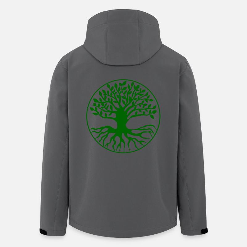 Arbre Arbre de vie - Veste softshell homme en polyester recyclé Stanley/Stella - charbon