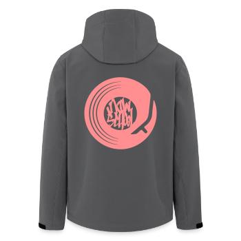 Jetzt-Schule Vinyl Logo (Pink) - Recycelte Männer Softshell-Jacke von Stanley/Stella - Anthrazit - Hinten - AI Model Male 185 light (185cm)
