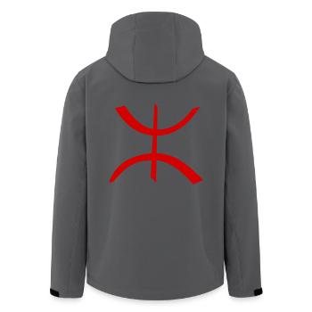Amazigh - Recycelte Männer Softshell-Jacke von Stanley/Stella - Anthrazit - Hinten - AI Model Male 185 light (185cm)