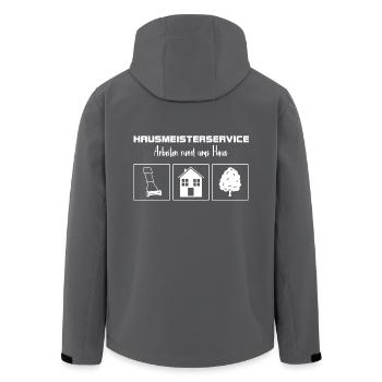 Arbeiten rund ums Haus - Hausmeisterservice - Recycelte Männer Softshell-Jacke von Stanley/Stella - Anthrazit - Hinten - AI Model Male 185 light (185cm)