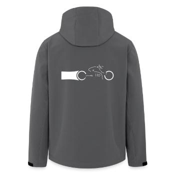 Motorradfahrer - Recycelte Männer Softshell-Jacke von Stanley/Stella - Anthrazit - Hinten - AI Model Male 185 light (185cm)