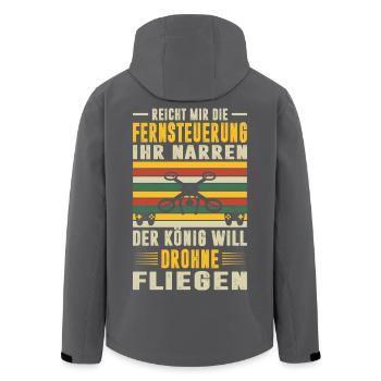 Drohnenpilot Geschenk Drohne Männer Geburtstag - Recycelte Männer Softshell-Jacke von Stanley/Stella - Anthrazit - Hinten - AI Model Male 185 light (185cm)