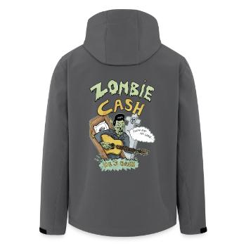Zombie Cash - Recycelte Männer Softshell-Jacke von Stanley/Stella - Anthrazit - Hinten - AI Model Male 185 light (185cm)