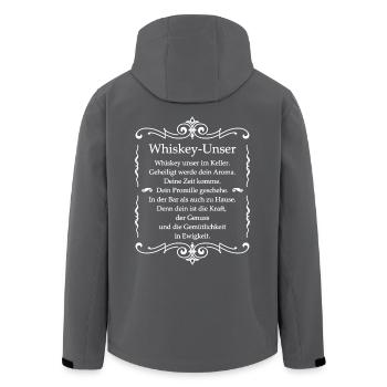 Whiskey Unser - Recycelte Männer Softshell-Jacke von Stanley/Stella - Anthrazit - Hinten - AI Model Male 185 light (185cm)