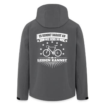 Rennrad - Rennradfahrer Leiden - Recycelte Männer Softshell-Jacke von Stanley/Stella - Anthrazit - Hinten - AI Model Male 185 light (185cm)