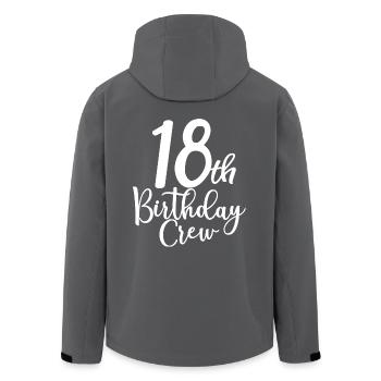 18th Birthday Crew B-day Party Squad 18 Jahre alt - Recycelte Männer Softshell-Jacke von Stanley/Stella - Anthrazit - Hinten - AI Model Male 185 light (185cm)