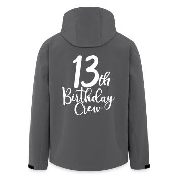 13. Geburtstag Crew B-Day Party Squad 13 Jahre alt - Recycelte Männer Softshell-Jacke von Stanley/Stella - Anthrazit - Hinten - AI Model Male 185 light (185cm)
