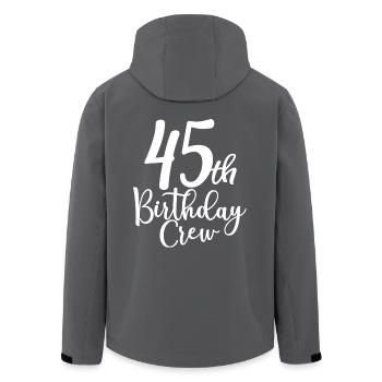 45th Birthday Crew B-day Party Squad 45 Jahre alt - Recycelte Männer Softshell-Jacke von Stanley/Stella - Anthrazit - Hinten - AI Model Male 185 light (185cm)