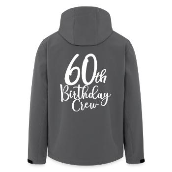 60th Birthday Crew B-day Party Squad 60 Jahre alt - Recycelte Männer Softshell-Jacke von Stanley/Stella - Anthrazit - Hinten - AI Model Male 185 light (185cm)