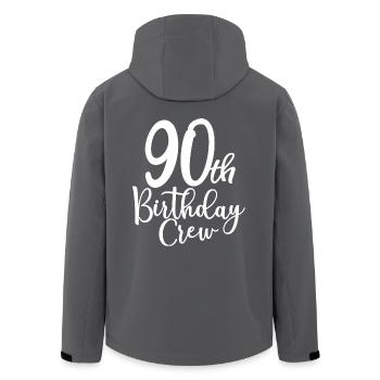90th Birthday Crew B-Day Party Squad 90 Jahre alt - Recycelte Männer Softshell-Jacke von Stanley/Stella - Anthrazit - Hinten - AI Model Male 185 light (185cm)