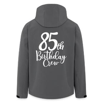 85th Birthday Crew B-day Party Squad 85 Jahre alt - Recycelte Männer Softshell-Jacke von Stanley/Stella - Anthrazit - Hinten - AI Model Male 185 light (185cm)