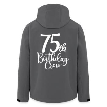 75th Birthday Crew B-day Party Squad 75 Jahre alt - Recycelte Männer Softshell-Jacke von Stanley/Stella - Anthrazit - Hinten - AI Model Male 185 light (185cm)