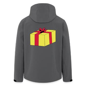 Geschenk verpackt Überraschung Schleife Paket - Recycelte Männer Softshell-Jacke von Stanley/Stella - Anthrazit - Hinten - AI Model Male 185 light (185cm)