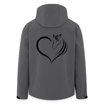 Amants de cheval - Chemise mignonne pour les filles - Veste softshell homme en polyester recyclé Stanley/Stella - charbon - Dos - AI Model Male 185 light (185cm)