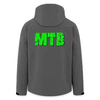 MTB - Recycelte Männer Softshell-Jacke von Stanley/Stella - Anthrazit - Hinten - AI Model Male 185 light (185cm)