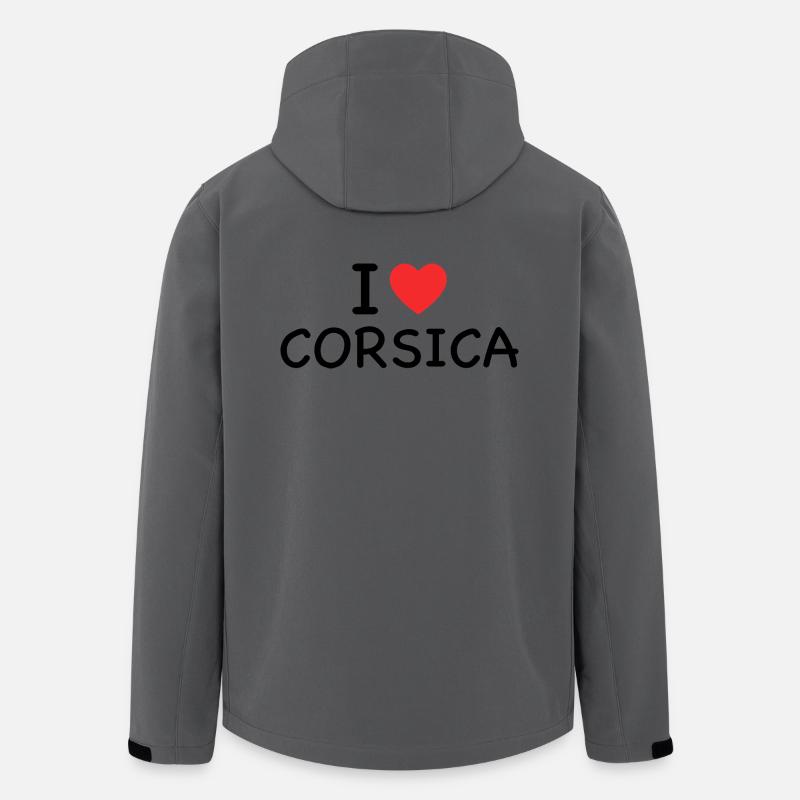 Ich liebe Korsika - Recycelte Männer Softshell-Jacke von Stanley/Stella - Anthrazit