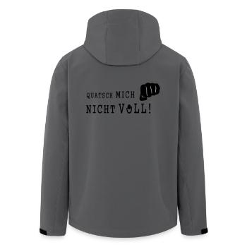 QUATSCH MICH NICHT VOLL - Recycelte Männer Softshell-Jacke von Stanley/Stella - Anthrazit - Hinten - AI Model Male 185 light (185cm)