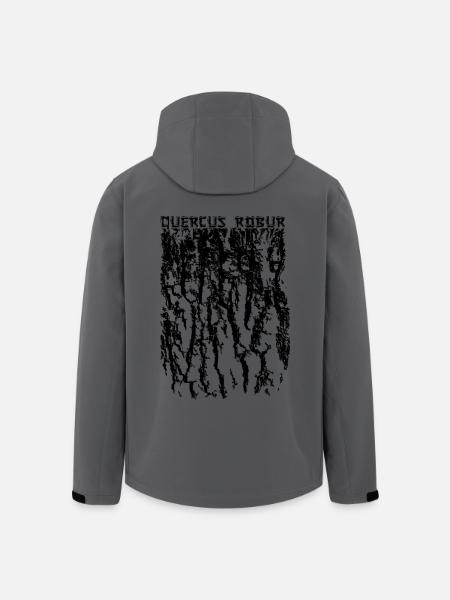 Deutsche Stieleiche (Quercus Robur) Borke / Rinde - Recycelte Männer Softshell-Jacke von Stanley/Stella - Anthrazit