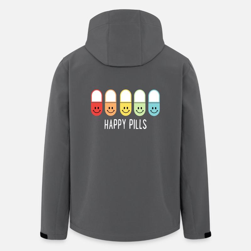 Happy Pills - Recycelte Männer Softshell-Jacke von Stanley/Stella - Anthrazit