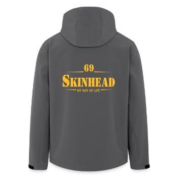 Working Class Skinhead Oi! Antiracist Bootboys My - Recycelte Männer Softshell-Jacke von Stanley/Stella - Anthrazit - Hinten - AI Model Male 185 light (185cm)