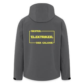 Bester Elektriker der Galaxie - Recycelte Männer Softshell-Jacke von Stanley/Stella - Anthrazit - Hinten - AI Model Male 185 light (185cm)