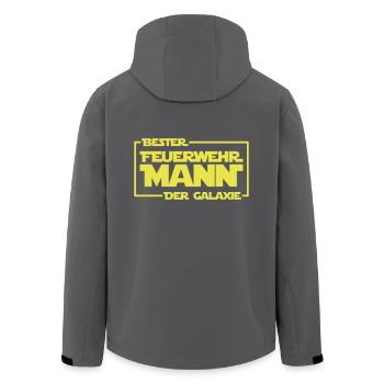 Bester Feuerwehrmann der Galaxie - Recycelte Männer Softshell-Jacke von Stanley/Stella - Anthrazit - Hinten - AI Model Male 185 light (185cm)