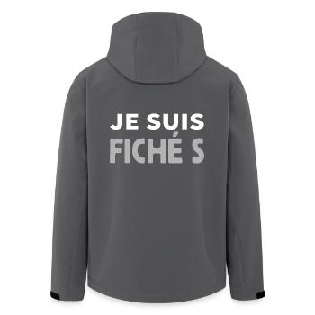 Ich stecke fest S - Recycelte Männer Softshell-Jacke von Stanley/Stella - Anthrazit - Hinten - AI Model Male 185 light (185cm)