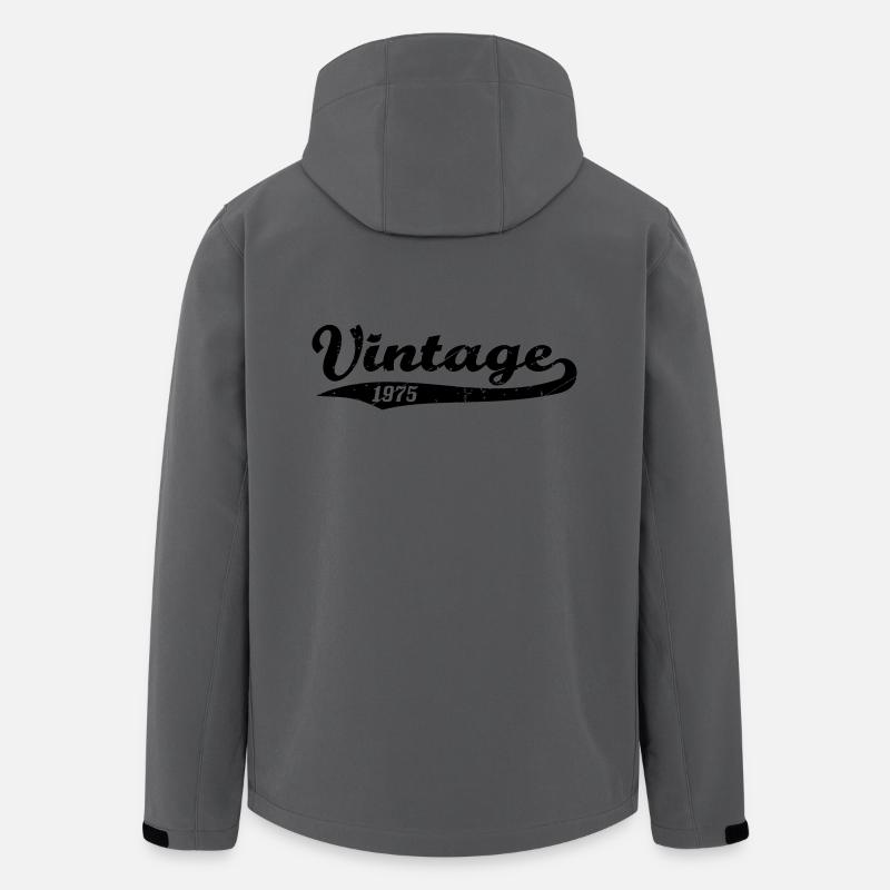 Vintage 1975 - Recycelte Männer Softshell-Jacke von Stanley/Stella - Anthrazit