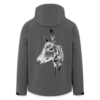 Esel - Recycelte Männer Softshell-Jacke von Stanley/Stella - Anthrazit - Hinten - AI Model Male 185 light (185cm)