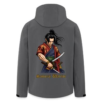 Samurai Warrior – Japanischer Krieger mit Katana - Recycelte Männer Softshell-Jacke von Stanley/Stella - Anthrazit - Hinten - AI Model Male 185 light (185cm)
