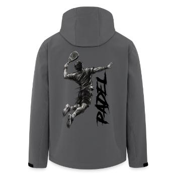 Padel - Recycelte Männer Softshell-Jacke von Stanley/Stella - Anthrazit - Hinten - AI Model Male 185 light (185cm)